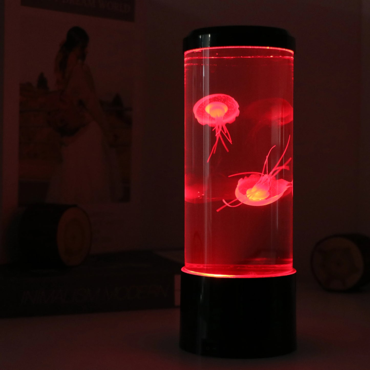 Jellyfish Lava Lamp Aquarium Ocean Night Lights 7Colors LED Jellyfish Mood Light