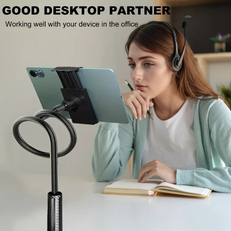 Tablet & Phone Stand Holder, Thicker Aluminum Magnesium Alloy Flexible ArmTablet Holder