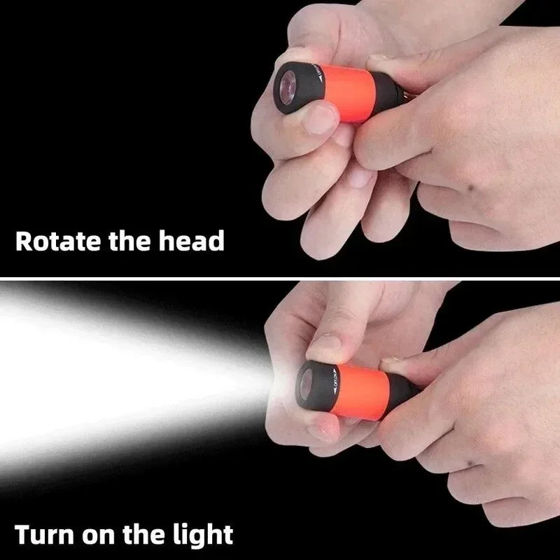 Led micro pocket flashlight portable USB rechargeable keychain flashlight waterproof