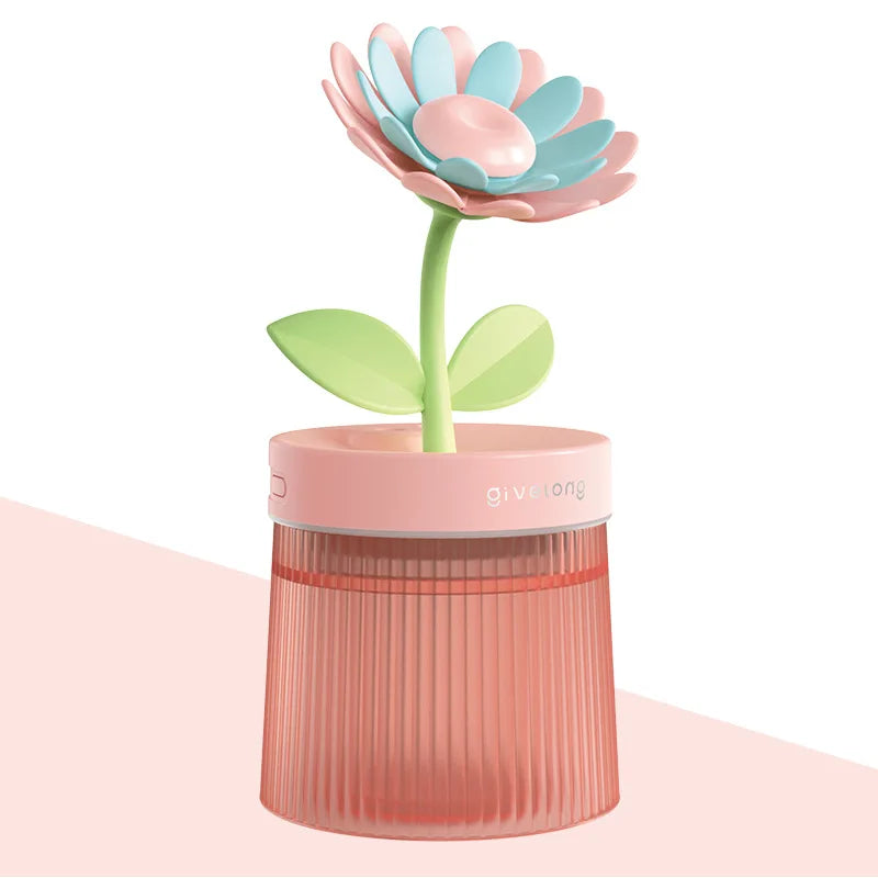 Humidifier Portable USB Ultrasonic Colorful Cup Aroma Cool Mist Maker Flower Air With Light
