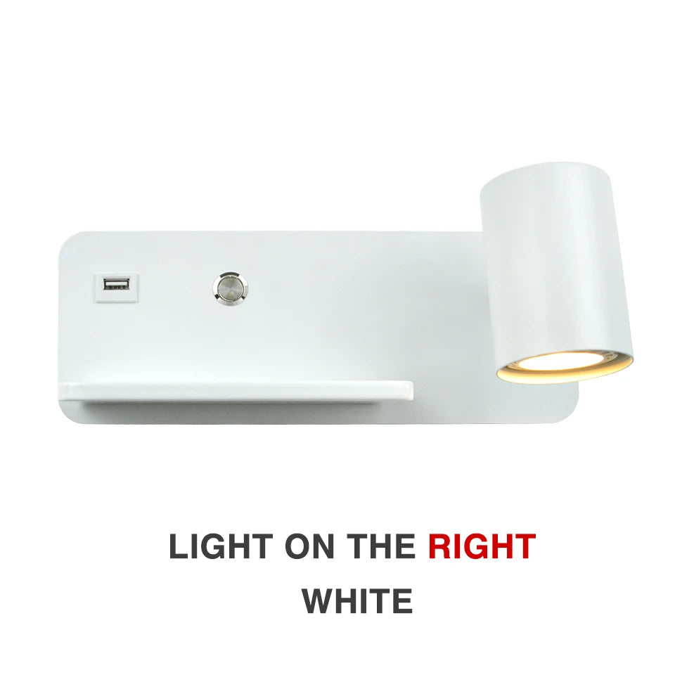 Interior Wall lamp Mobile Phone Wireless Charging and USB Charging Wall lights Bedroom lamps