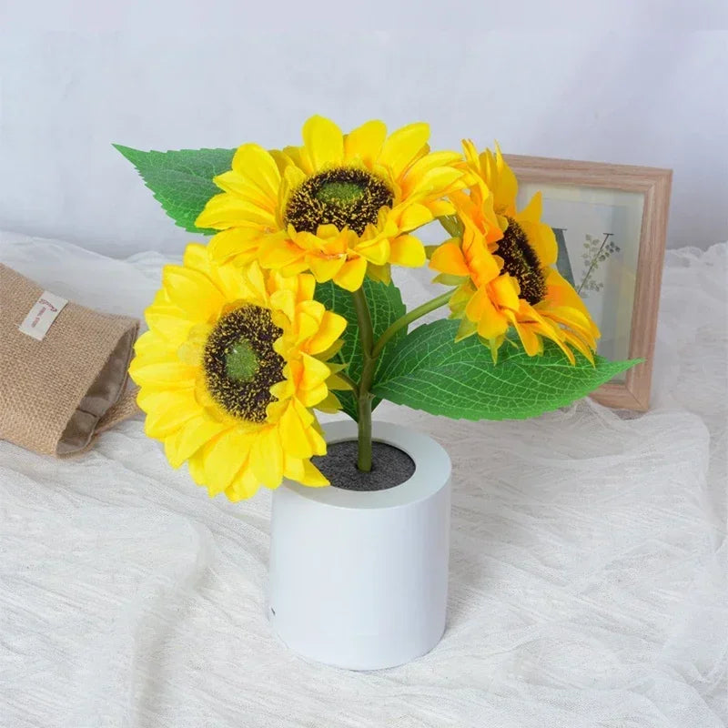 3 LED Night Light Rechargeable Sunflower Lights Interior Lighting Bedroom lamp