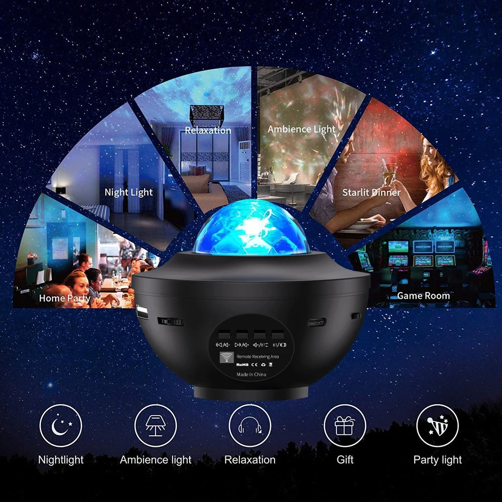 Galaxy Projector Star Projector Bluetooth Speakers Night