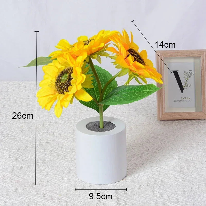 3 LED Night Light Rechargeable Sunflower Lights Interior Lighting Bedroom lamp