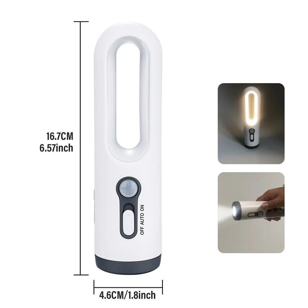 LED Motion Sensor Night Light 2 in 1 Portable Flashlight
