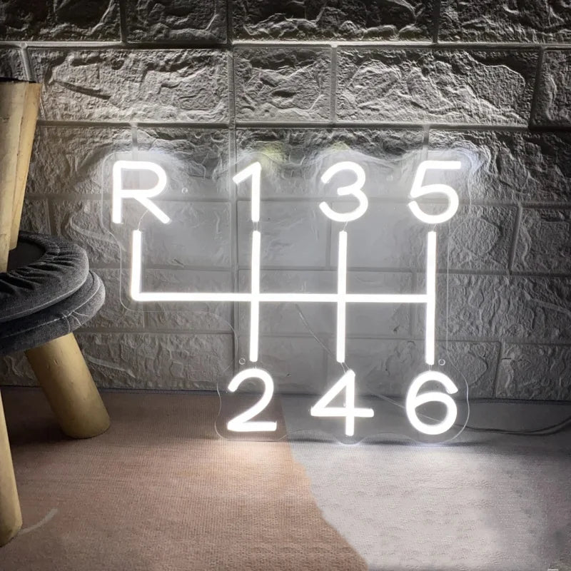 Car Gearbox Neon Sign Led Light