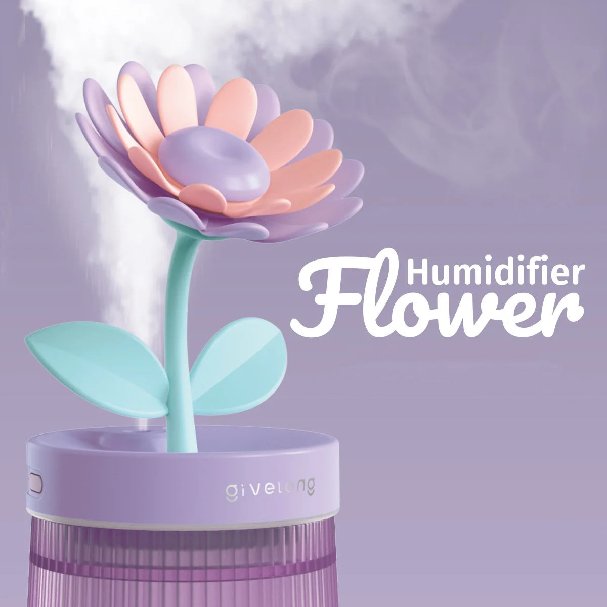 Humidifier Portable USB Ultrasonic Colorful Cup Aroma Cool Mist Maker Flower Air With Light