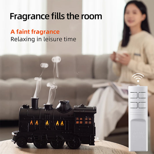 Train Air Humidifier Ultrasonic Aromatherapy Diffusers Mist Maker Fragrance Essential Oil Aroma Remote control