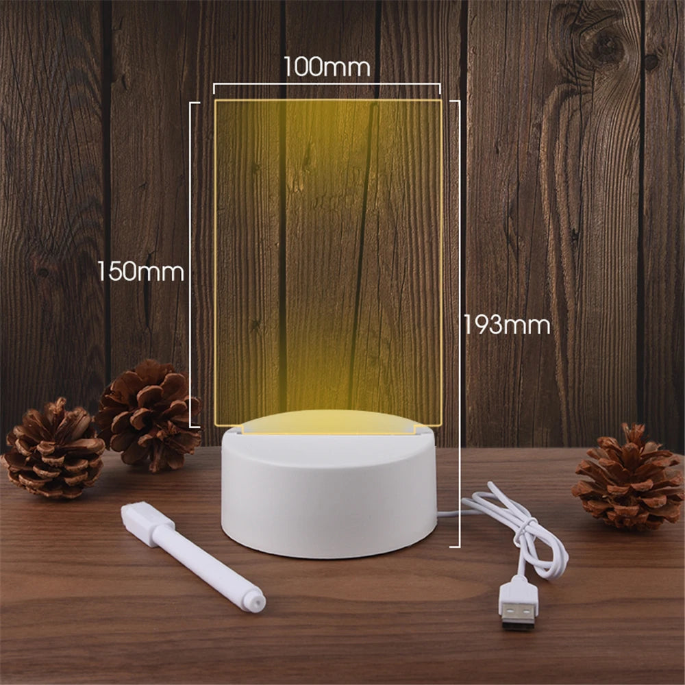 LED Night Lights USB Night Light Erasable  Board