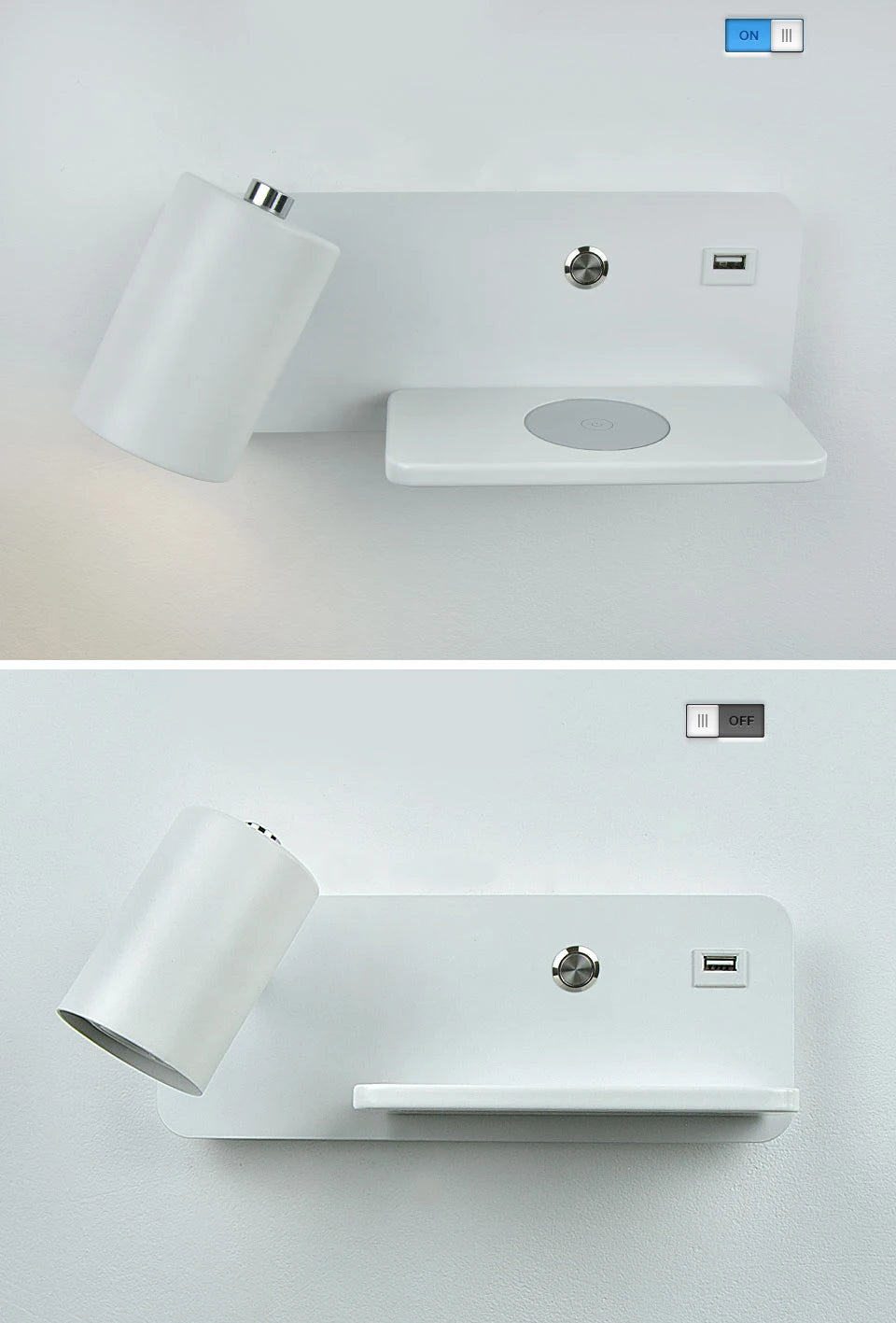 Interior Wall lamp Mobile Phone Wireless Charging and USB Charging Wall lights Bedroom lamps