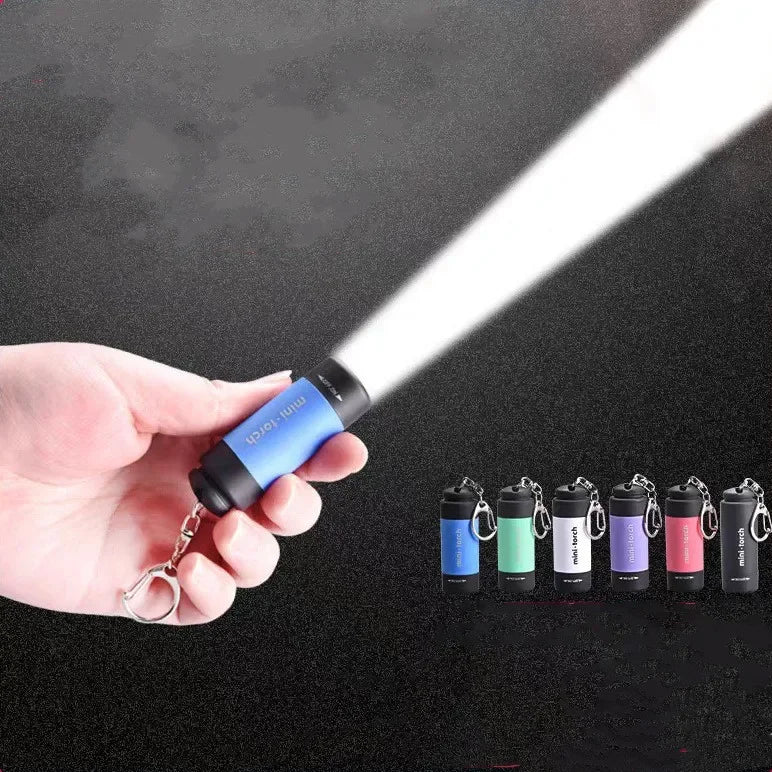Led micro pocket flashlight portable USB rechargeable keychain flashlight waterproof