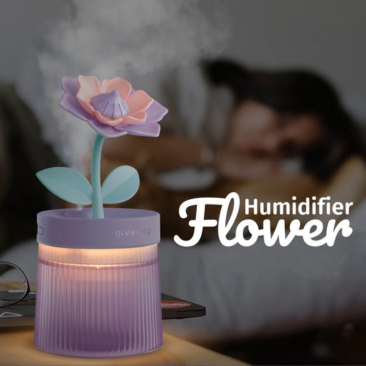 Humidifier Portable USB Ultrasonic Colorful Cup Aroma Cool Mist Maker Flower Air With Light