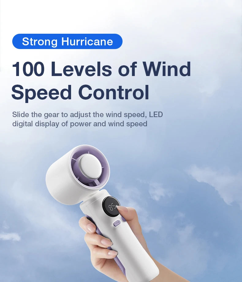 NEW Handheld Turbo Fan Portable USB rechargable