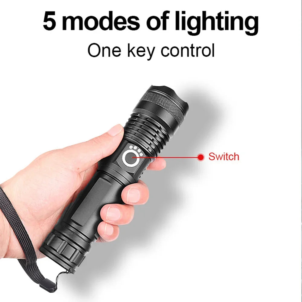 Rechargeable LED Flashlights 990000 Lumens Super Bright Portable Flashlights