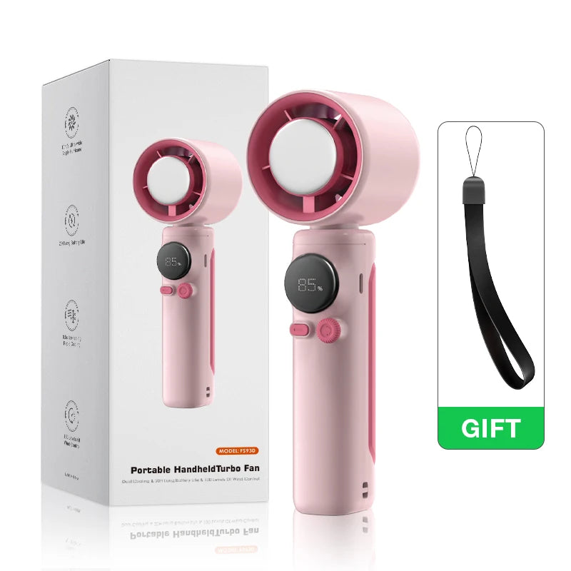 NEW Handheld Turbo Fan Portable USB rechargable