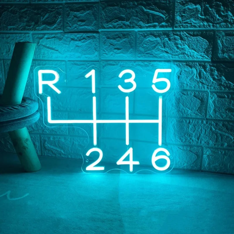 Car Gearbox Neon Sign Led Light