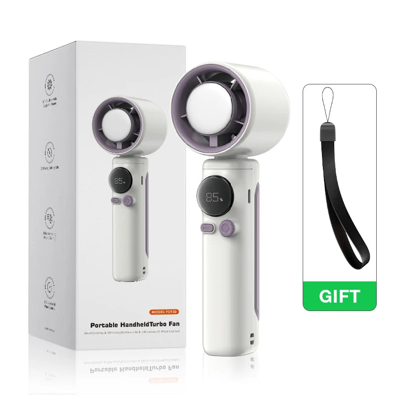 NEW Handheld Turbo Fan Portable USB rechargable
