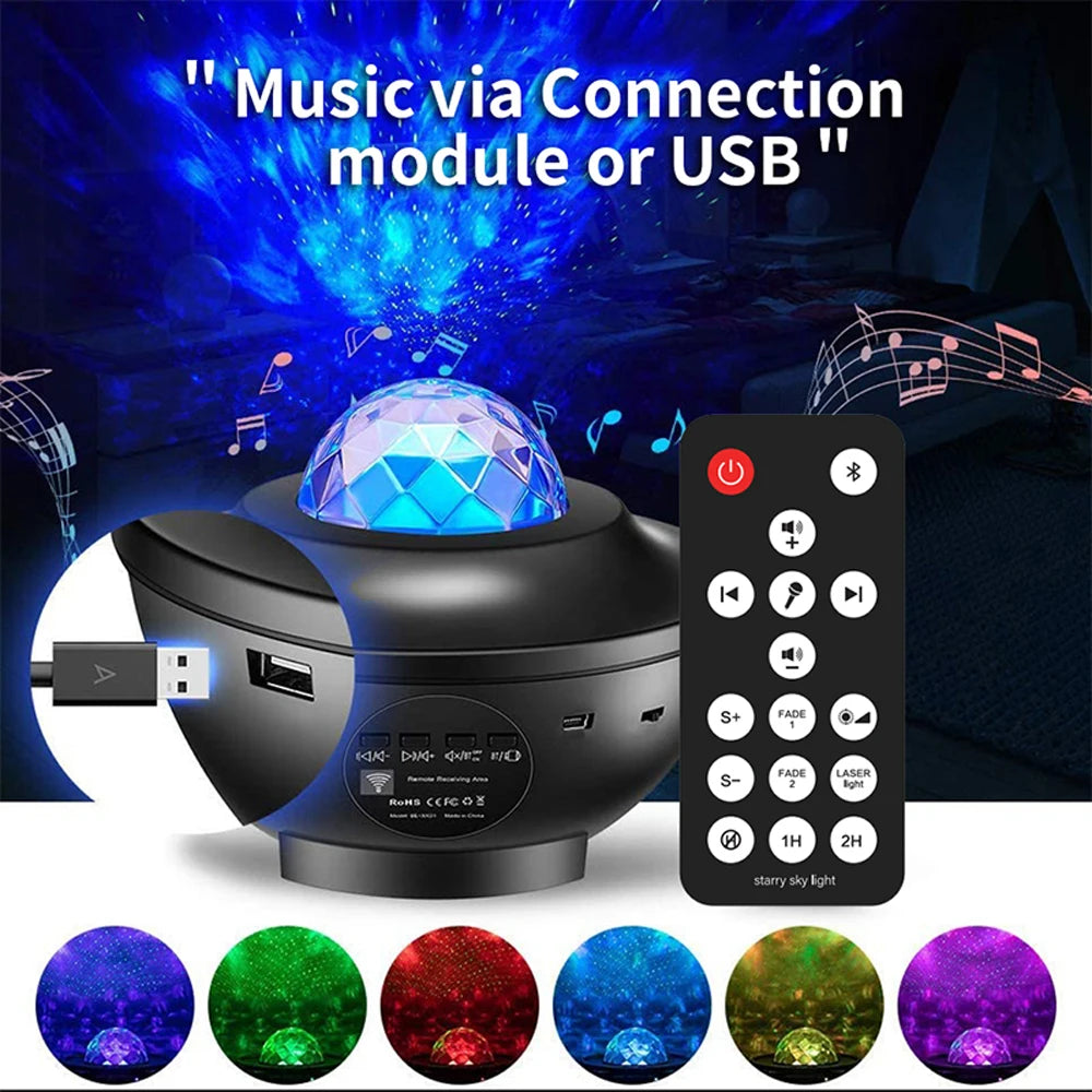 Galaxy Projector Star Projector Bluetooth Speakers Night