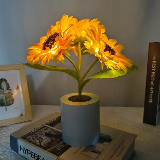 3 LED Night Light Rechargeable Sunflower Lights Interior Lighting Bedroom lamp