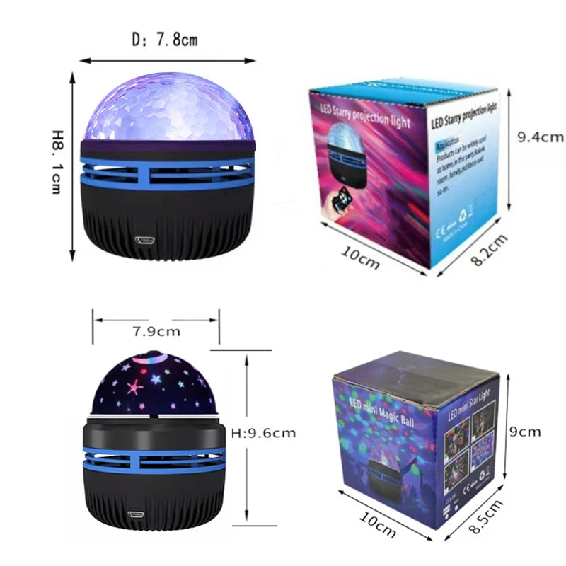 NEW Projector Light With 7 Color Patterns & Remote Control, Polar Projector Night Light
