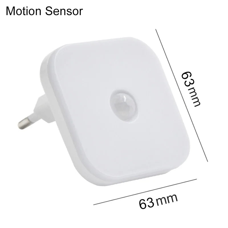 Wireless Night Light Motion Sensor With LED Light EU Plug Lamps