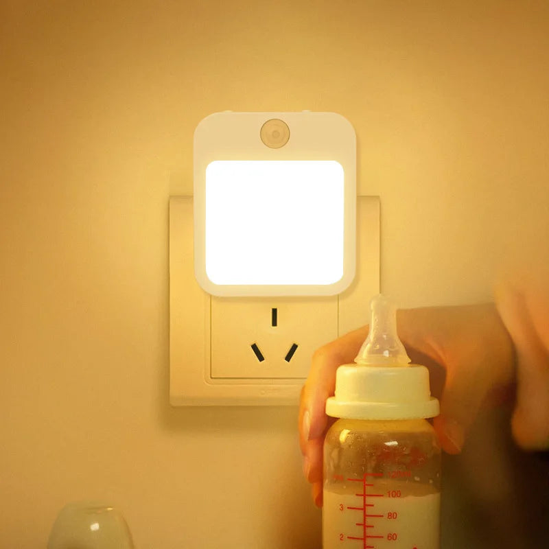 Wireless Night Light Motion Sensor With LED Light EU Plug Lamps
