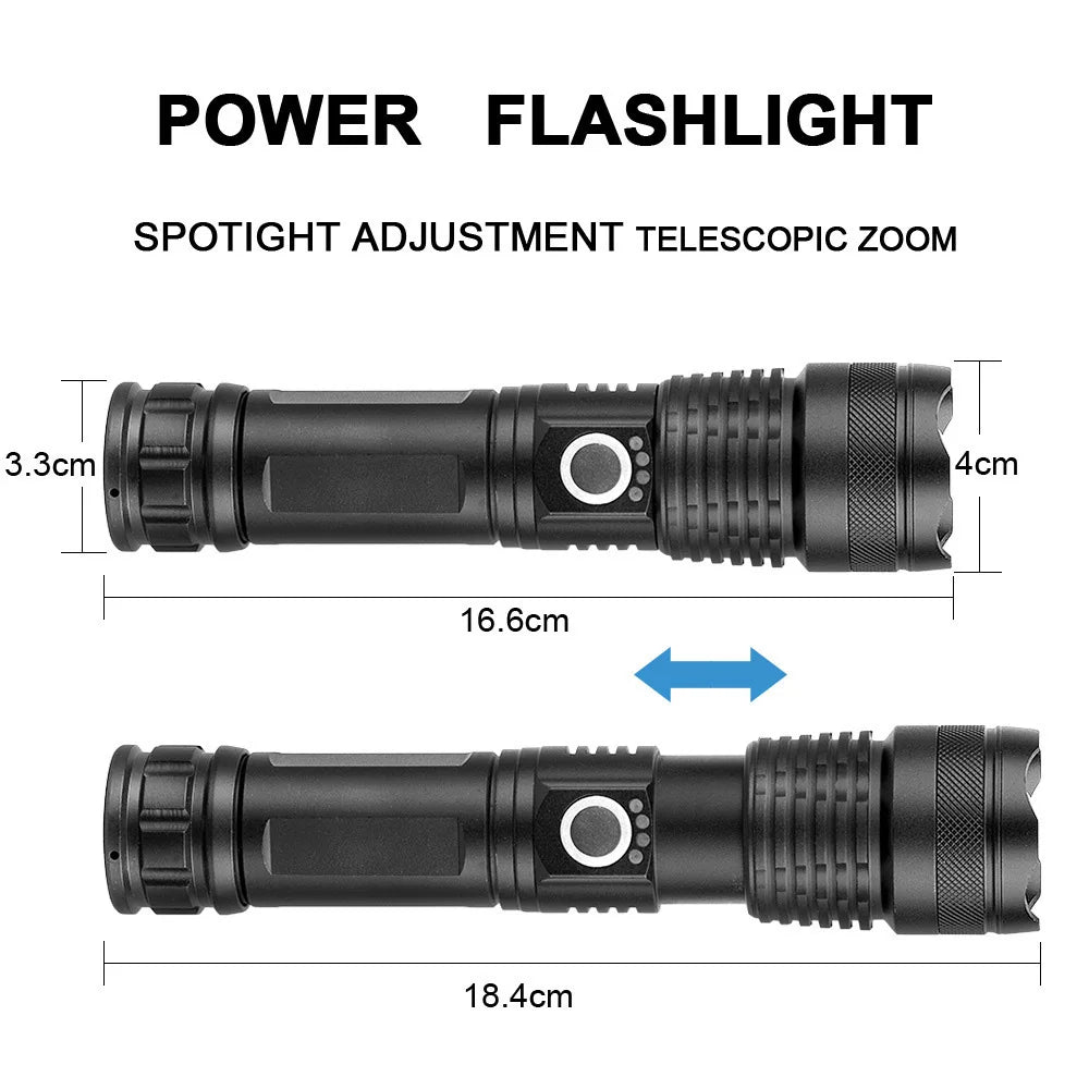 Rechargeable LED Flashlights 990000 Lumens Super Bright Portable Flashlights