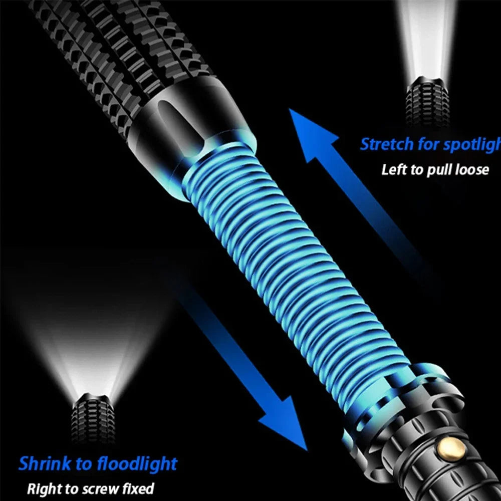 Baseball Bat LED Flashlight AluminumAlloy Focusable Zoomable Super Bright