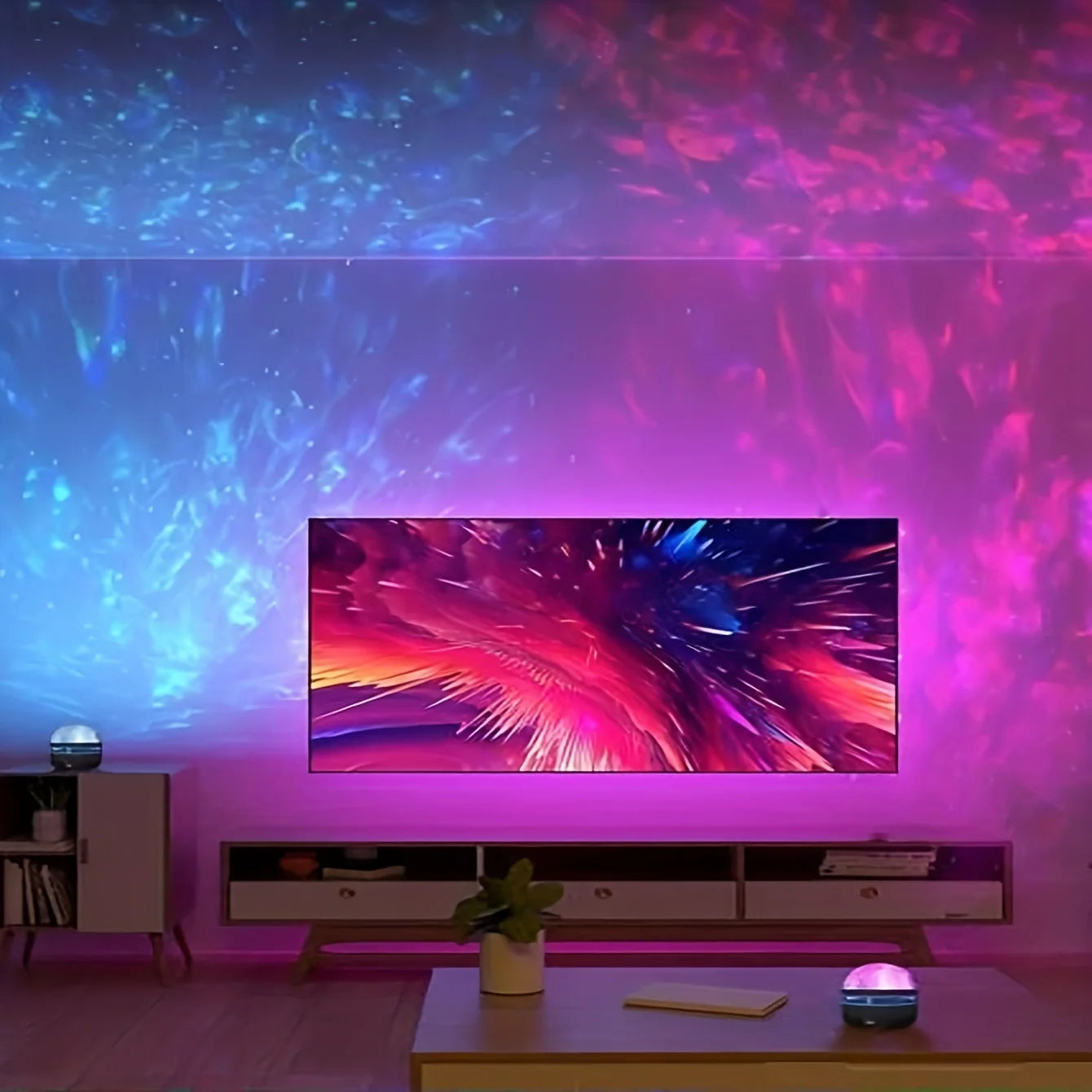 NEW Projector Light With 7 Color Patterns & Remote Control, Polar Projector Night Light