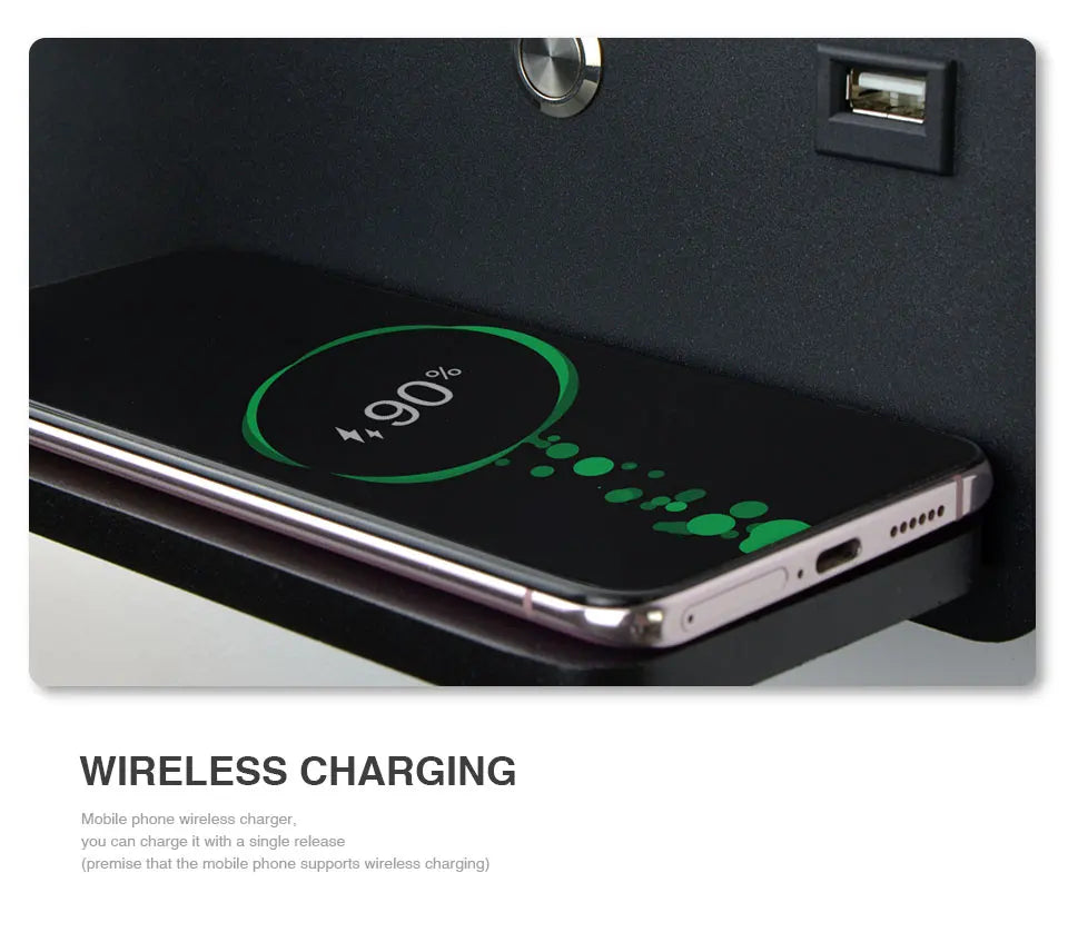 Interior Wall lamp Mobile Phone Wireless Charging and USB Charging Wall lights Bedroom lamps