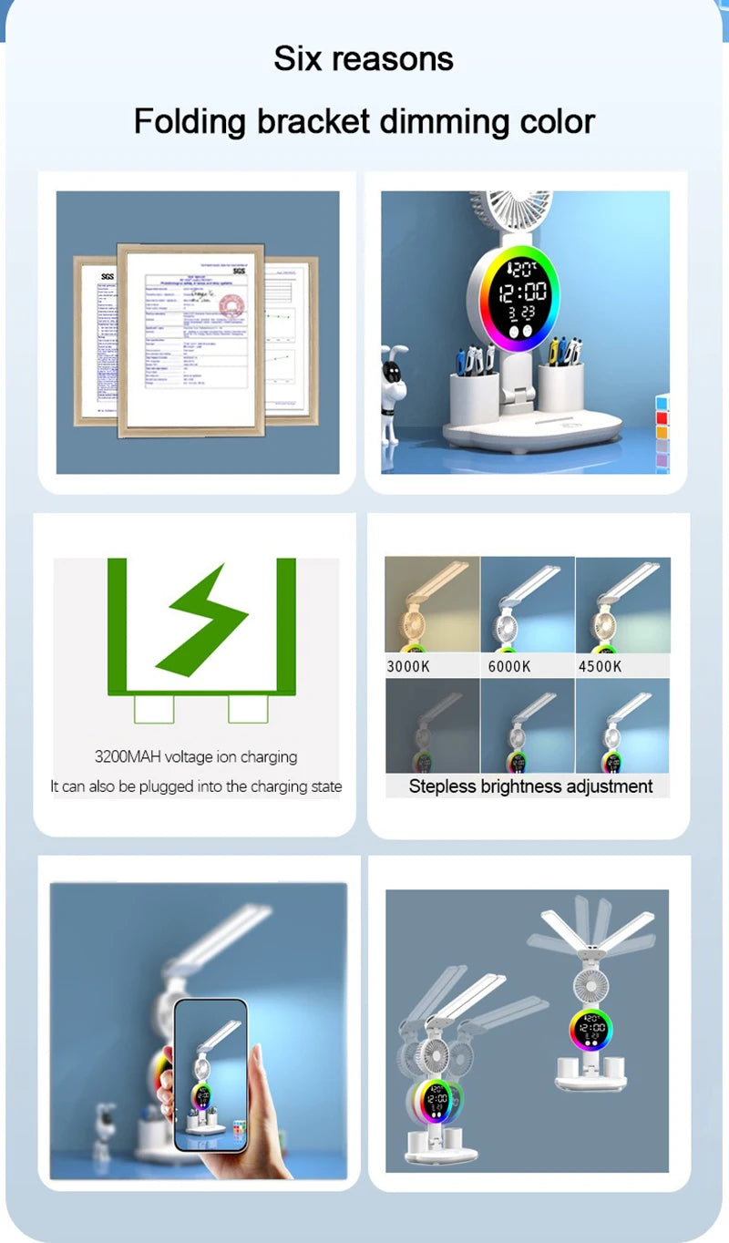 Rechargeable Led Table Lamp for Study Desk Lamp Reading Light