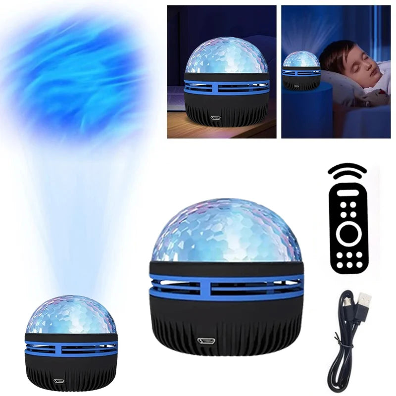 LED Northern  Projection Lamp USB Plug-in Use Remote Control Projection Night Lamp