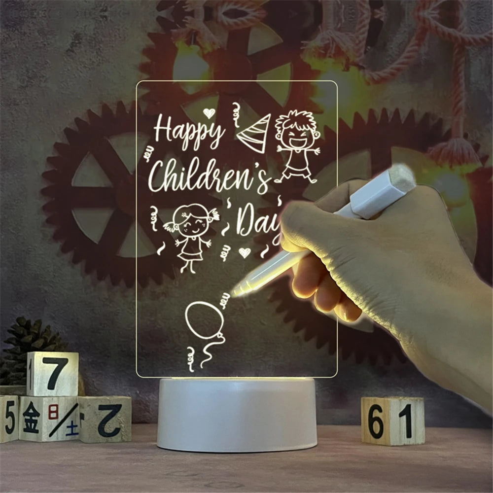LED Night Lights USB Night Light Erasable  Board