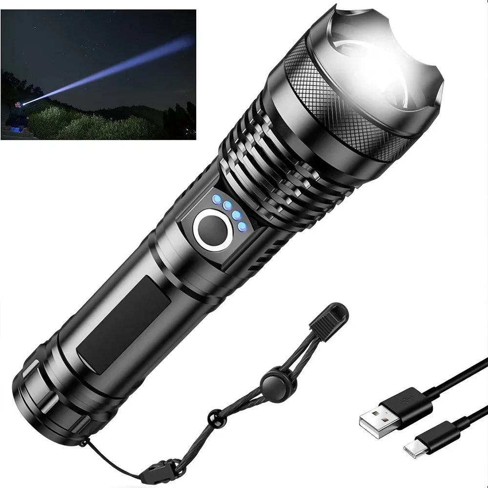 Rechargeable LED Flashlights 990000 Lumens Super Bright Portable Flashlights