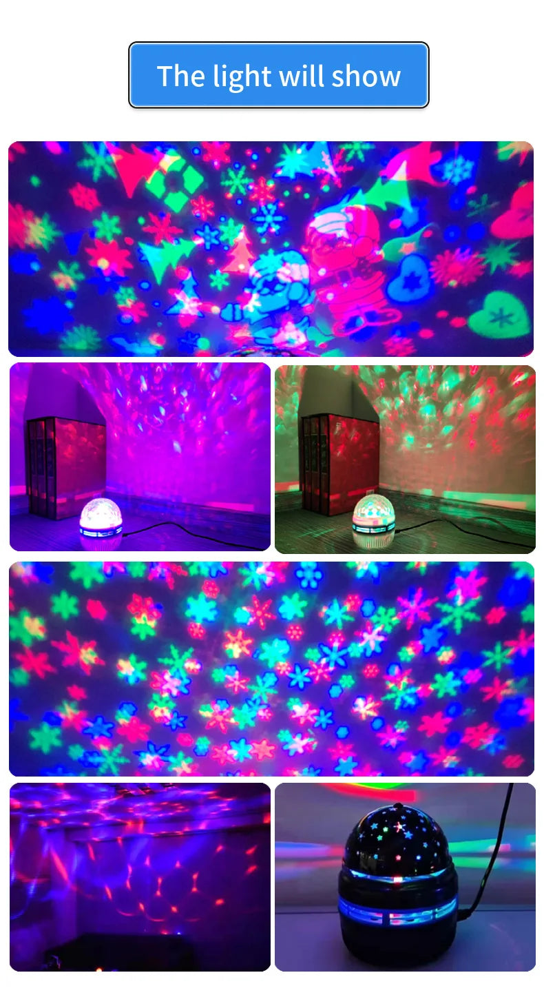 NEW Projector Light With 7 Color Patterns & Remote Control, Polar Projector Night Light