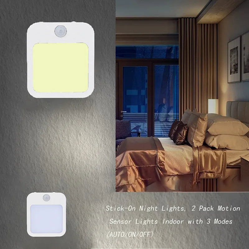 Wireless Night Light Motion Sensor With LED Light EU Plug Lamps