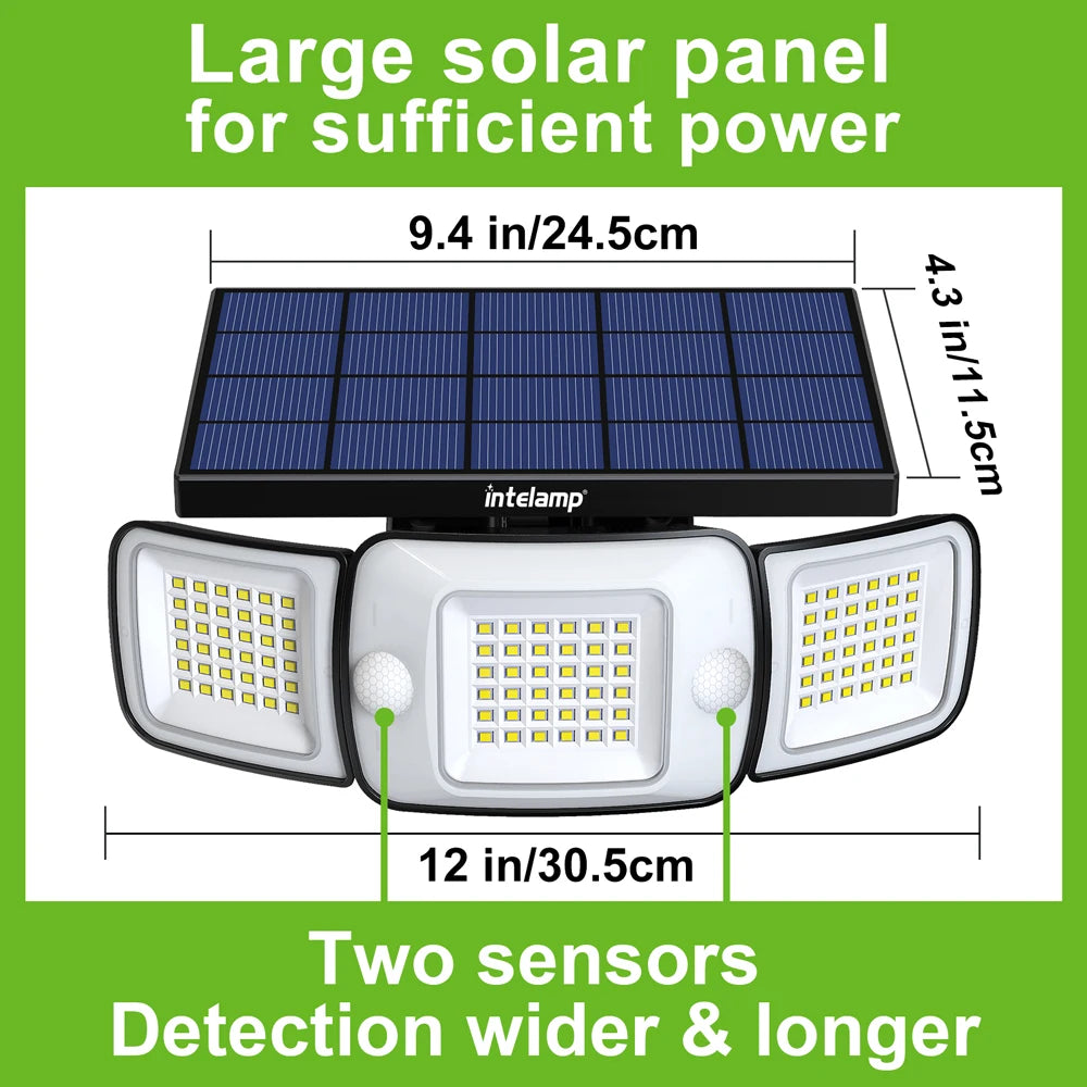 Solar Lights Outdoor with 3 Modes Motion Sensor Super Bright Wall Lamp (Waterproof )