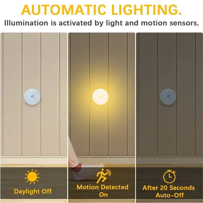 LED Night Light Motion Sensor Light (Rechargeable)