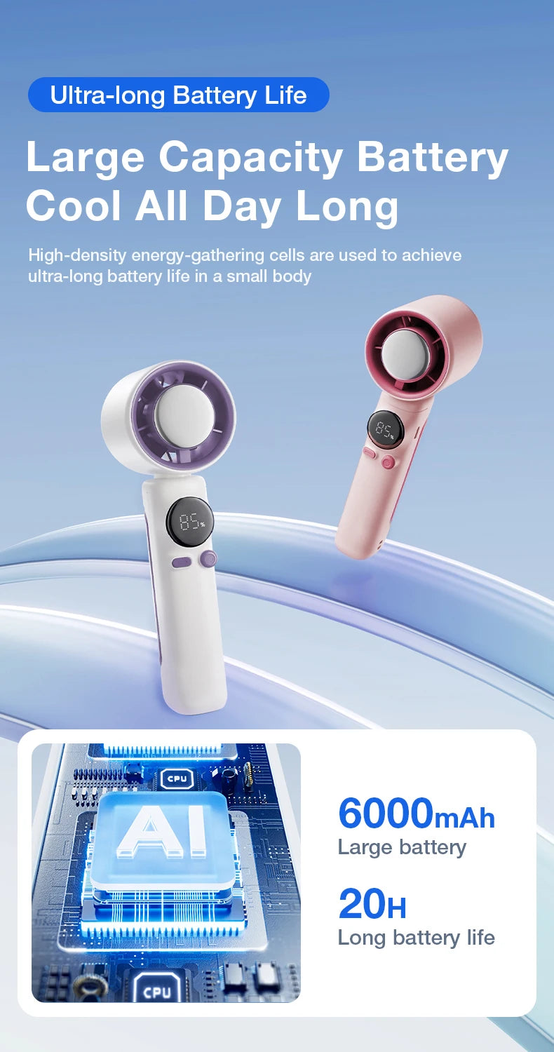 NEW Handheld Turbo Fan Portable USB rechargable