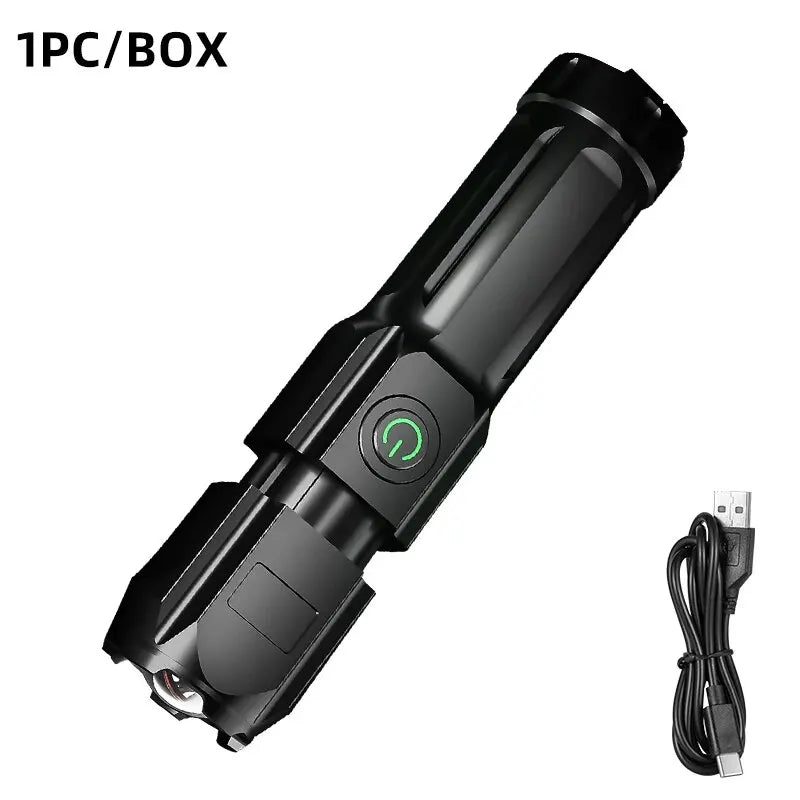Powerful LED Flashlight 100000 Lumen Tactical Flashlights Rechargeable (waterproof)