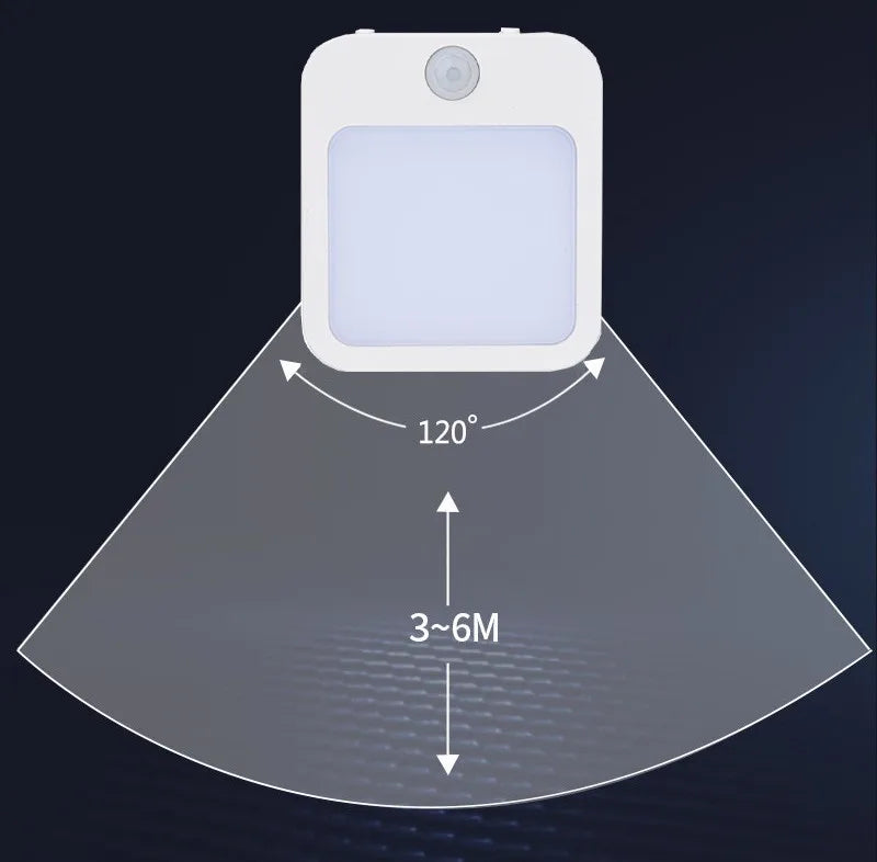 Wireless Night Light Motion Sensor With LED Light EU Plug Lamps