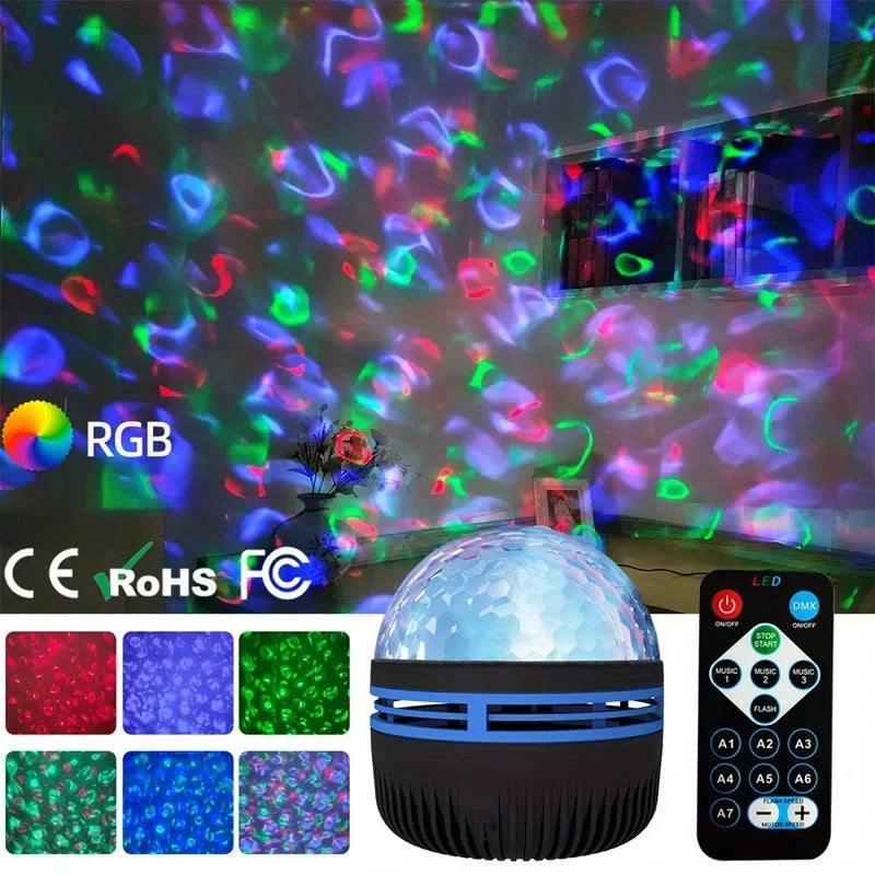 NEW Projector Light With 7 Color Patterns & Remote Control, Polar Projector Night Light