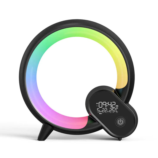 Creative Q Light Analog Sunrise Digital Display Alarm Clock Bluetooth  LED Light